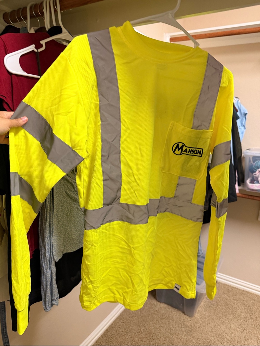 Manson High-Visibility Safety Long Sleeve Shirt - Neon Yellow